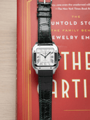 MTO Crocodile Leather Strap in Dark Green (Semi-Glossy) for Cartier Santos de Cartier - Nomad Watch Works SG