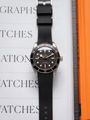 Curved End FKM Rubber Strap in Black for Tudor Black Bay 58 - Nomad Watch Works SG
