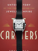 Dress FKM Rubber Strap in Black for Cartier Santos de Cartier - Nomad Watch Works SG