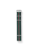 Premium Nato Strap in Black Green Red - Nomad Watch Works SG