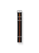 Premium Nato Strap in Black Orange - Nomad Watch Works SG