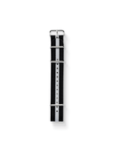 Premium Nato Strap in Black White - Nomad Watch Works SG