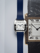 Dress FKM Rubber Strap in Navy for Cartier Santos de Cartier - Nomad Watch Works SG