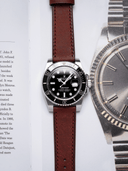 Signature Pueblo Leather Strap in Bordeaux - Nomad Watch Works SG