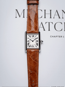 MTO Ostrich Leather Strap in Brandy for Cartier Tank - Nomad Watch Works SG