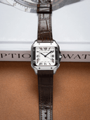 MTO Crocodile Leather Strap in Brown (Semi-Glossy) for Cartier Santos de Cartier - Nomad Watch Works SG