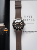 Curved End FKM Rubber Strap in Brown for Tudor Black Bay 58 - Nomad Watch Works SG