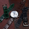 Alligator Leather Watch Strap in Brown (Non-Glossy) - Nomad Watch Works SG