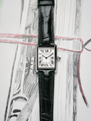 MTO Crocodile Leather Strap in Dark Green (Semi-Glossy) for Cartier Tank - Nomad Watch Works SG
