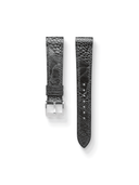 MTO Ostrich Leather Strap in Dark Grey for Cartier Santos 100