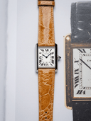 MTO Ostrich Leather Strap in Gold for Cartier Tank - Nomad Watch Works SG
