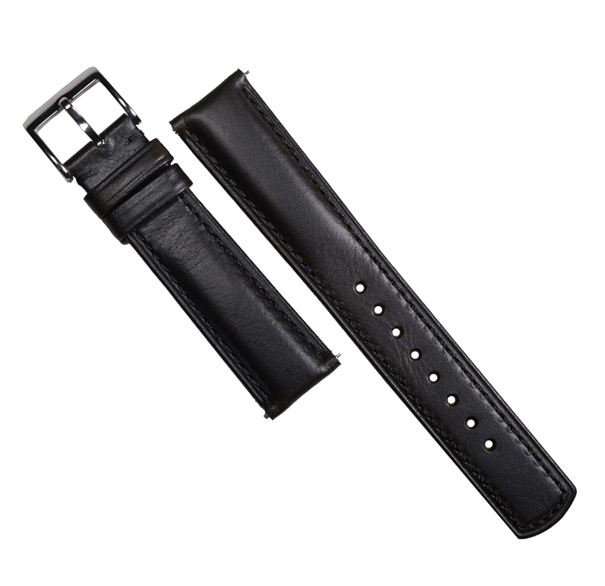 M3 Smooth Leather Watch Strap in Black - Nomad Watch Works SG