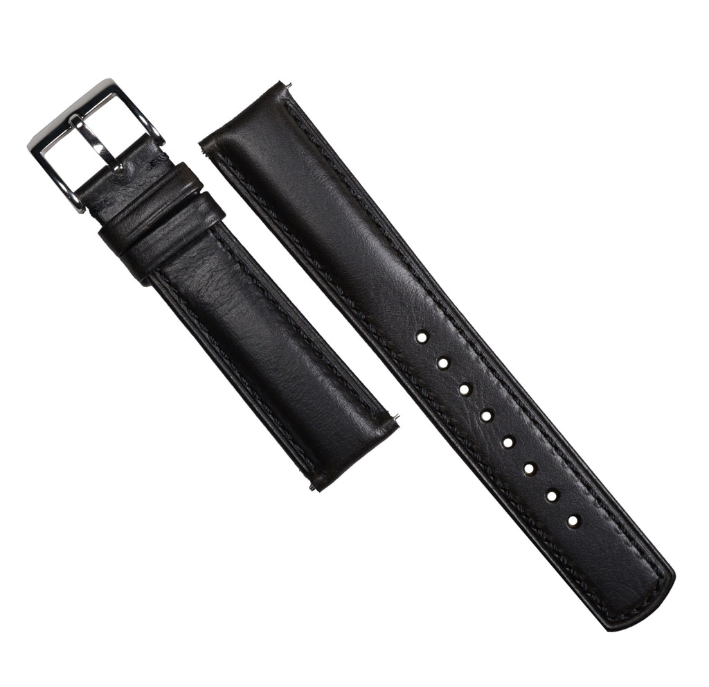 M3 Smooth Leather Watch Strap in Black Nomad Watch Works SG