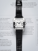 MTO Crocodile Leather Strap in Marine (Semi-Glossy) for Cartier Santos de Cartier - Nomad Watch Works SG