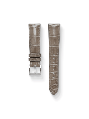 MTO Crocodile Leather Strap in Natural (Glossy) for Cartier Tank - Nomad Watch Works SG