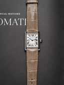 MTO Crocodile Leather Strap in Natural (Glossy) for Cartier Tank - Nomad Watch Works SG