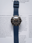 Curved End FKM Rubber Strap in Navy for Tudor Black Bay 58 - Nomad Watch Works SG