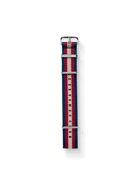 Premium Nato Strap in Navy Red Cream - Nomad Watch Works SG