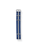 Premium Nato Strap in Navy White Grey Crest - Nomad Watch Works SG