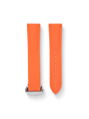 Loopless FKM Rubber Strap in Orange - Nomad Watch Works SG