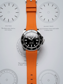 Sports FKM Rubber Strap in Orange for Rolex Submariner - Nomad Watch Works SG