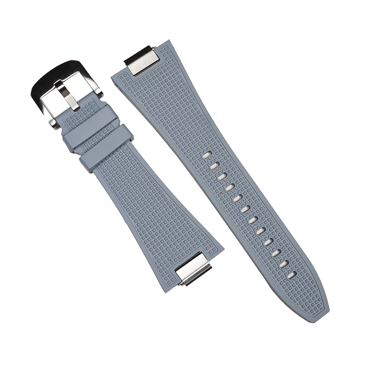 Waffle FKM Rubber Strap in Grey for Tissot PRX - Nomad Watch Works SG