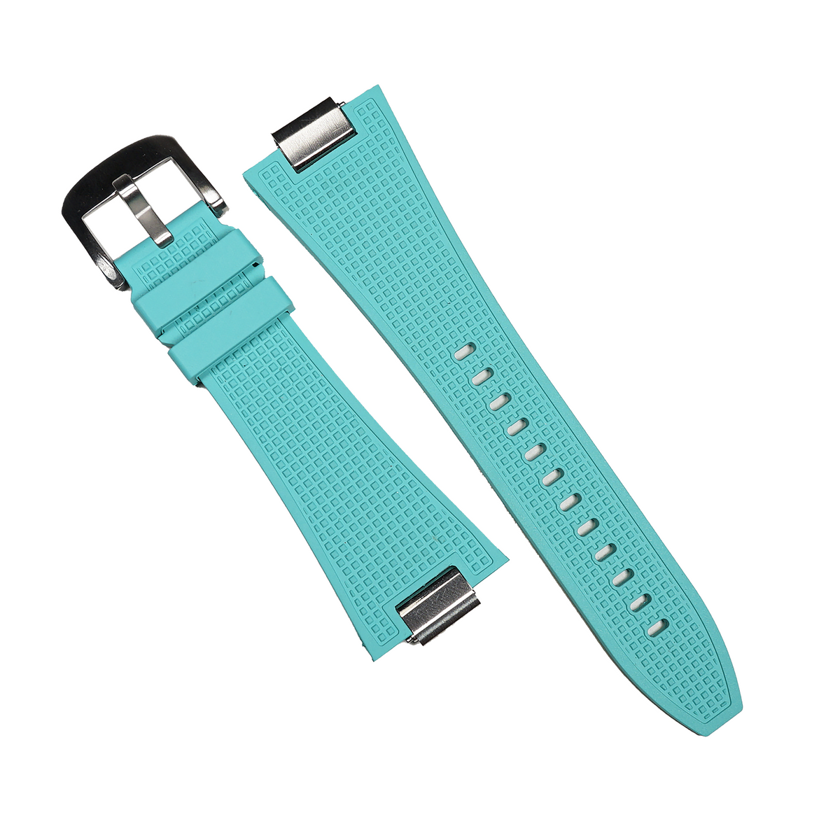 Waffle FKM Rubber Strap in Tiffany for Tissot PRX - Nomad Watch Works SG