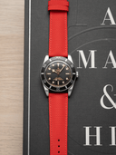 MTO Sailcloth FKM Rubber Strap in Red - Nomad Watch Works SG