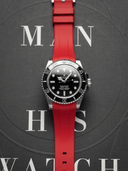 Sports FKM Rubber Strap in Red for Rolex Submariner - Nomad Watch Works SG