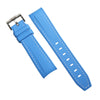Retro Curved End Rubber Strap for Omega x Swatch Moonswatch in Blue - Nomad Watch Works SG