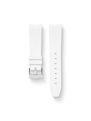 Sports FKM Rubber Strap in White for Rolex Submariner - Nomad Watch Works SG