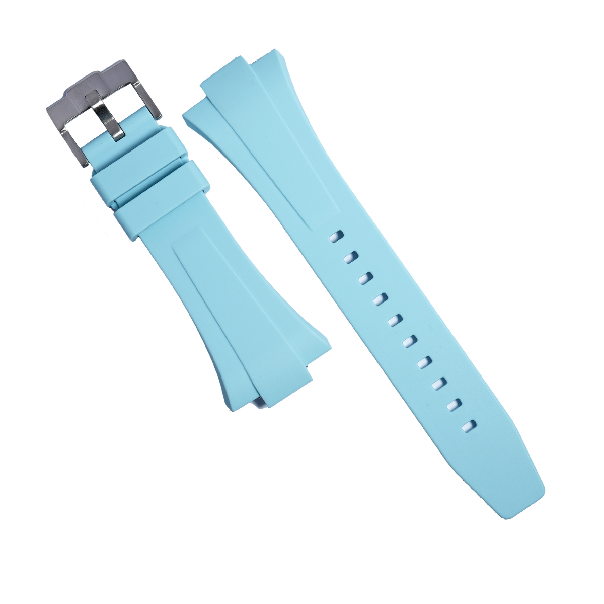 Flex Rubber Strap in Ice Blue for Tissot PRX - Nomad Watch Works SG
