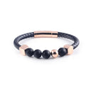 Lava Leather Bracelet in Rose Gold (Size S) - Nomad watch Works