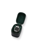 Heritage Leather Travel Case in Black/Green (1 Watch)