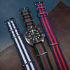 Premium Nato Strap in Black Green Red - Nomad Watch Works SG