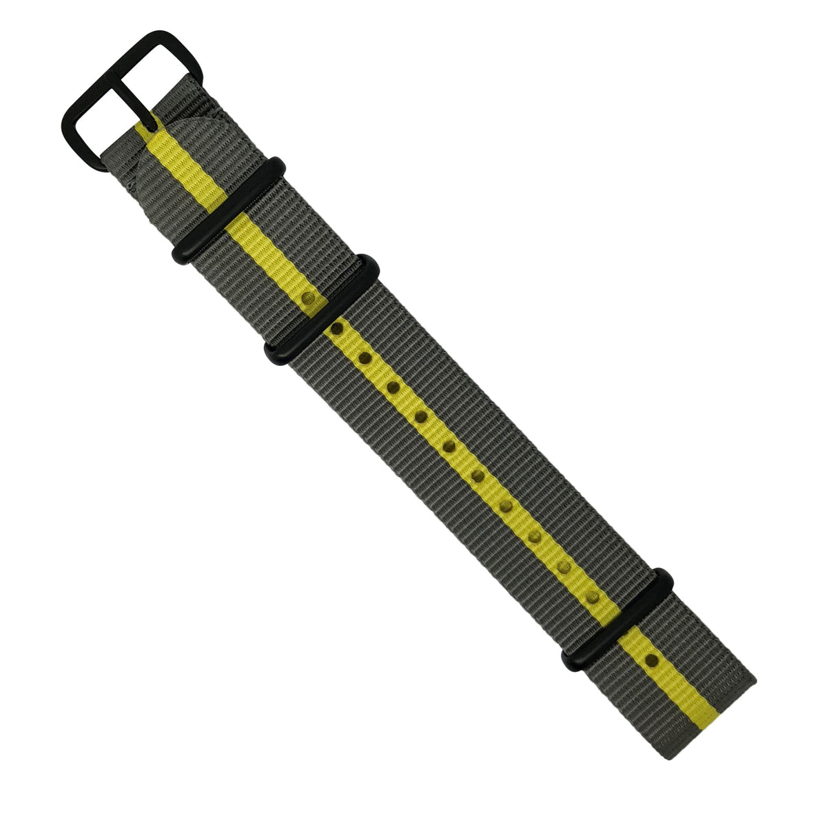 Premium Nato Strap in Grey Yellow - Nomad Watch Works SG
