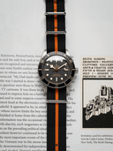 Premium Nato Strap in Black Orange