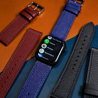 Emery Dress Epsom Leather Strap in Navy (38, 40, 41mm) - Nomad Watch Works SG