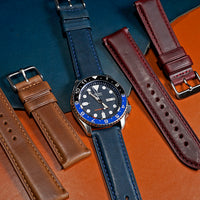 N2W Classic Horween Leather Strap in Dublin Navy (18mm) - Nomad Watch Works SG