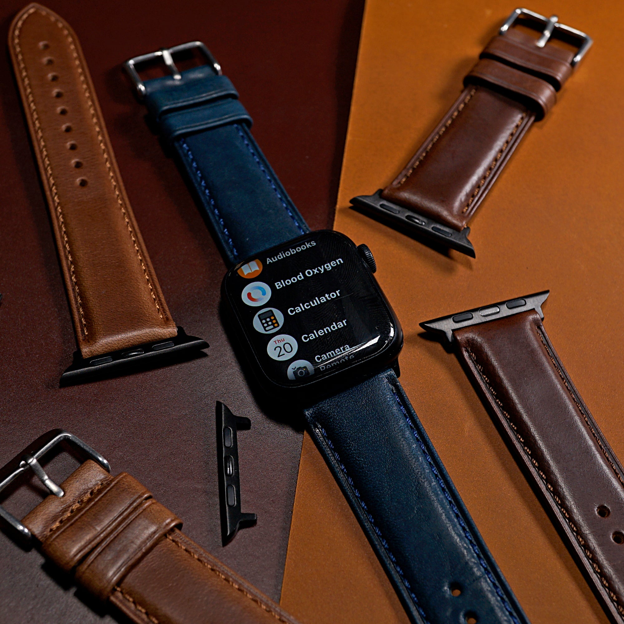 N2W Classic Horween Leather Strap in Dublin Navy (38, 40, 41mm) - Nomad Watch Works SG