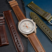 N2W Classic Horween Leather Strap in Chromexcel® Tan (18mm) - Nomad Watch Works SG