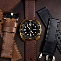 N2W Ammo Horween Leather Strap in Chromexcel® Brown (20mm) - Nomad Watch Works SG