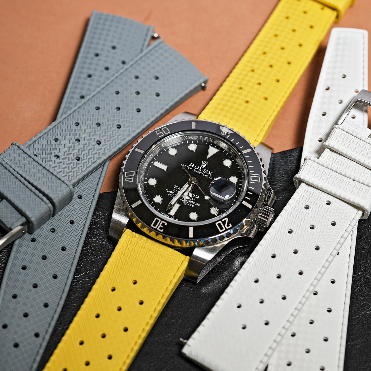 Tropic FKM Rubber Strap in Yellow - Nomad Watch Works SG