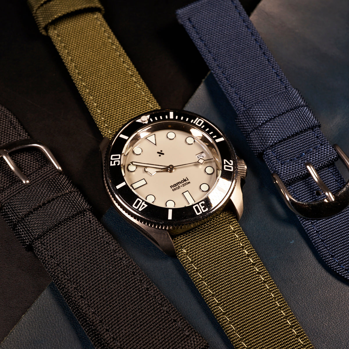 Canvas Watch Strap in Olive (18mm) - Nomad Watch Works SG