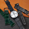 Alligator Leather Watch Strap in Marine (Non-Glossy) - Nomad Watch Works SG