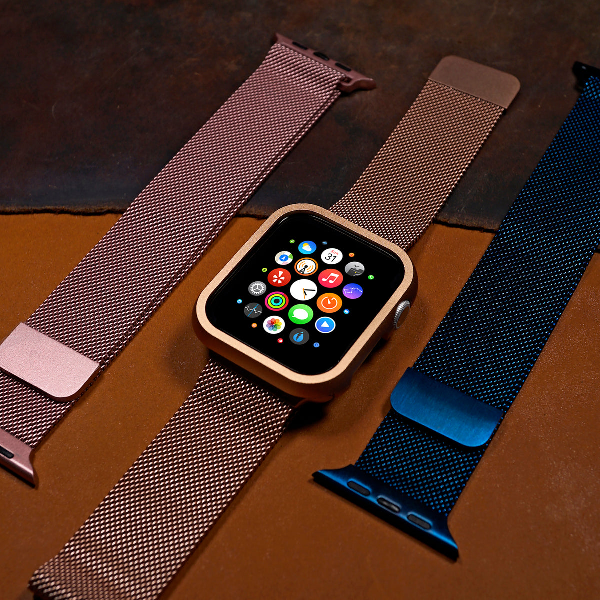 Milanese Mesh Strap in Pink (Apple Watch) - Nomad Watch Works SG