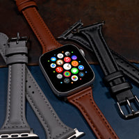 Slim Leather Strap in Brown (Apple Watch) - Nomad Watch Works SG