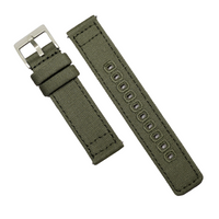 Quick Release Canvas Watch Strap in Olive - Nomad Watch Works SG