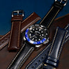 Quick Release Classic Leather Watch Strap in Black - Nomad Watch Works SG