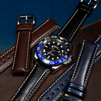 Quick Release Classic Leather Watch Strap in Black - Nomad Watch Works SG